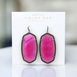 RARE Kendra Scott Danielle Azalea Illusion Earrings – Gunmetal • NWOT